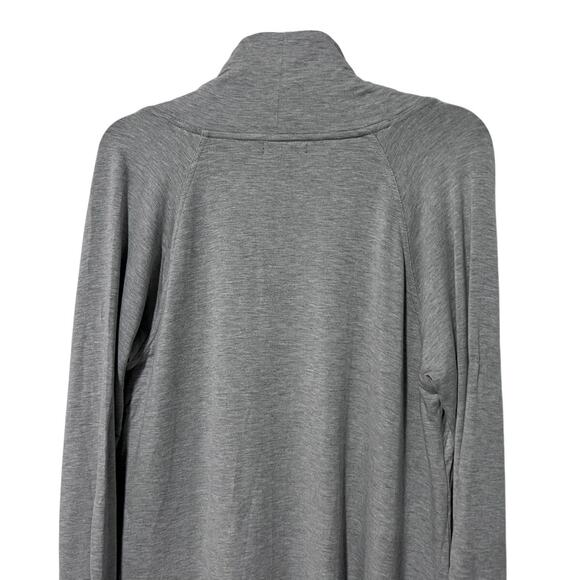 ALFANI WOMENS SMALL CASUAL LOUNGE SHRUG CARDI WRAP POCKETS HEATHER GRAY NEW! - Picture 6 of 11